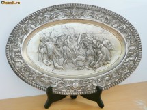SPANISH RENAISSAINCE - SCENA DE LUPTA . METAL ARGINTAT foto