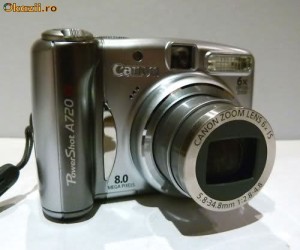 Canon Powershot A720 IS 8 MP STARE EXCELENTA A590 tz6 foto