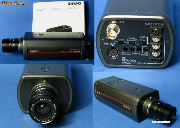 Camera video Sanyo  VCC-2974, setari manuale foto mare
