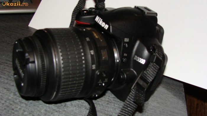 Nikon D3000 kit 18-55VR nou foto mare