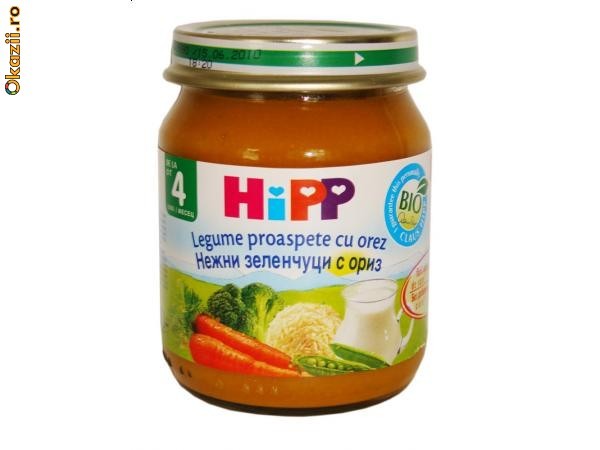 HiPP Legume proaspete cu orez - 125gr foto mare