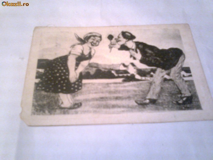 Carte Postala - Doi indragostiti \ Caricatura foto mare