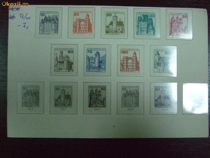 Germania Berlin , Mi nr 532-540 , MNH/** , 7 euro foto mare
