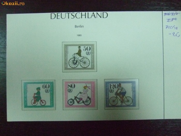 Germania Berlin , Mi nr 735-738 , MNH/** , 9.5 euro foto mare