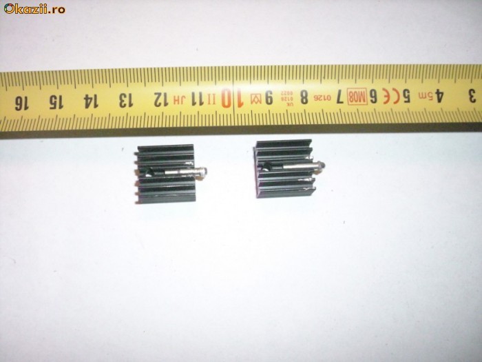 2 radiatoare 1,5cm aluminiu negre (nu cooler faner) foto mare