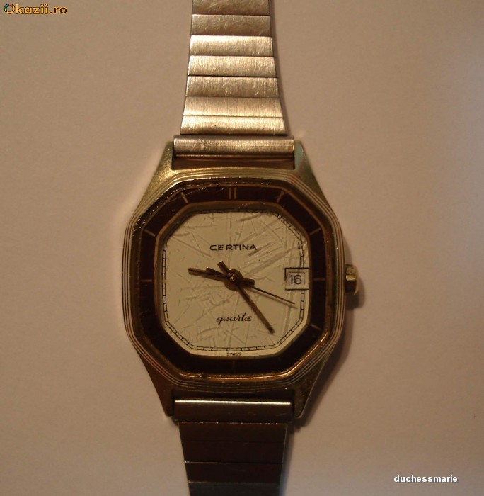 Ceas CERTINA quartz, functional foto mare
