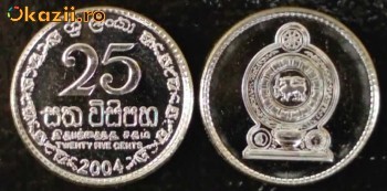 Sri Lanka 25 cent 2004 UNC foto mare