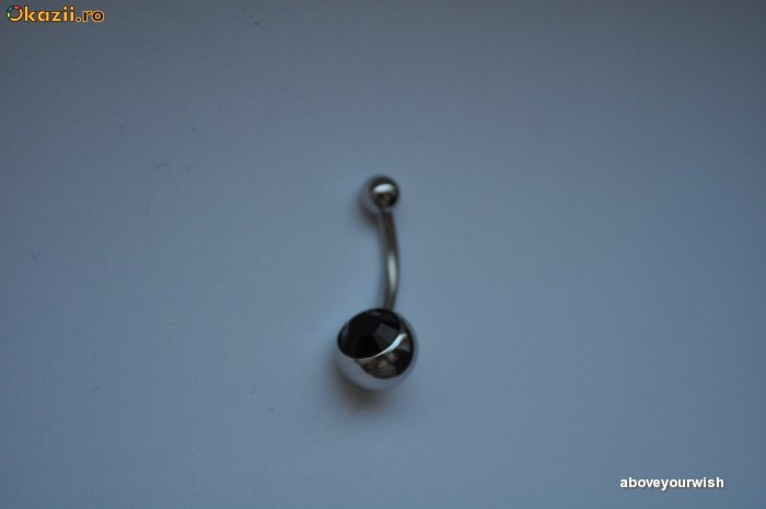 Piercing buric - medicinal - otel inoxidabil foto mare