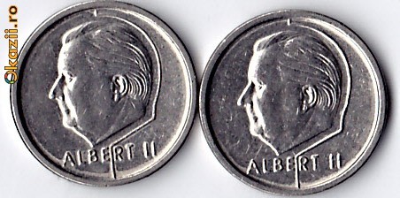 Belgia 2 monezi 1 Franc 1994 1995 foto mare