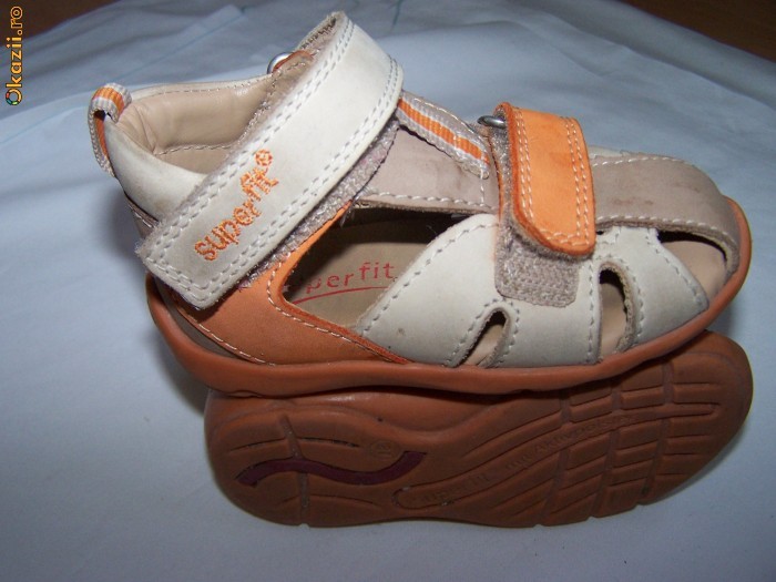 Sandale  piele unisex SUPERFIT , EUR 21-22 (interior 13,5 cm) foto mare