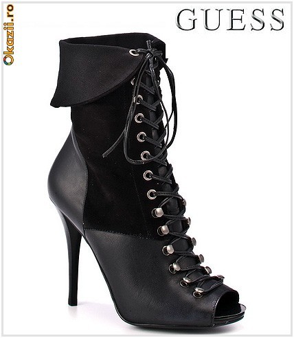 *** LICHIDARE STOC Cizme / Botine decupate GUESS OWENSON, Dama / Femei, PIELE, 100% AUTENTIC, Reducere de la 459 RON *** foto mare