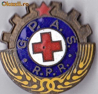 Insigna Crucea Rosie G.P.A.S    R.P.R foto mare