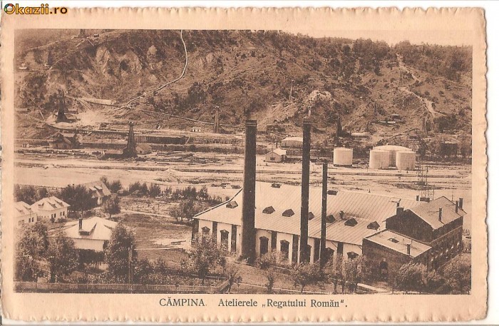 Campina-Atelierele Regatului Roman-circulata 1915 foto mare