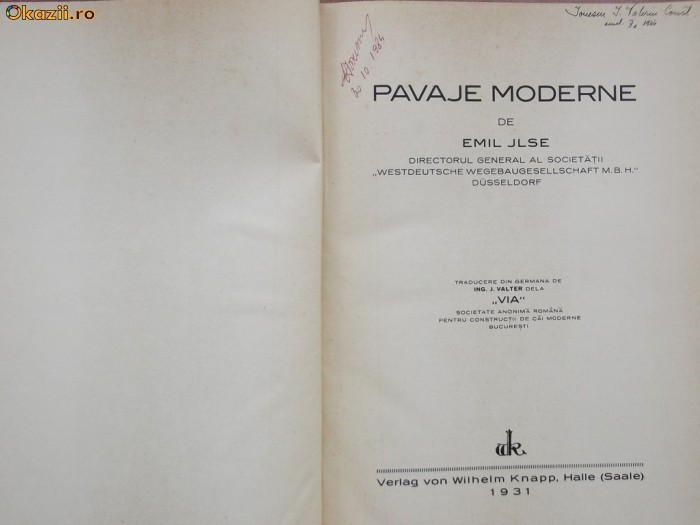 Emil Ilse-Pavaje moderne-1931 foto mare
