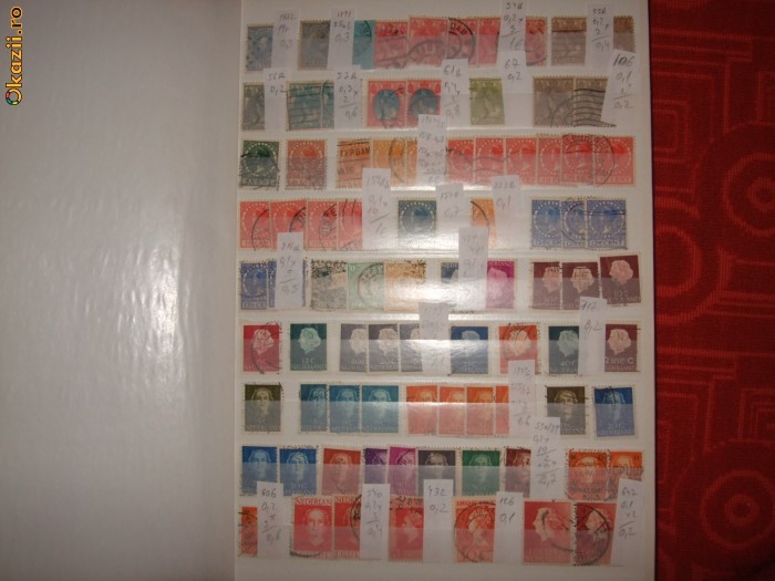 Olanda , timbre vechi si noi , stampilate ,  90 euro foto mare