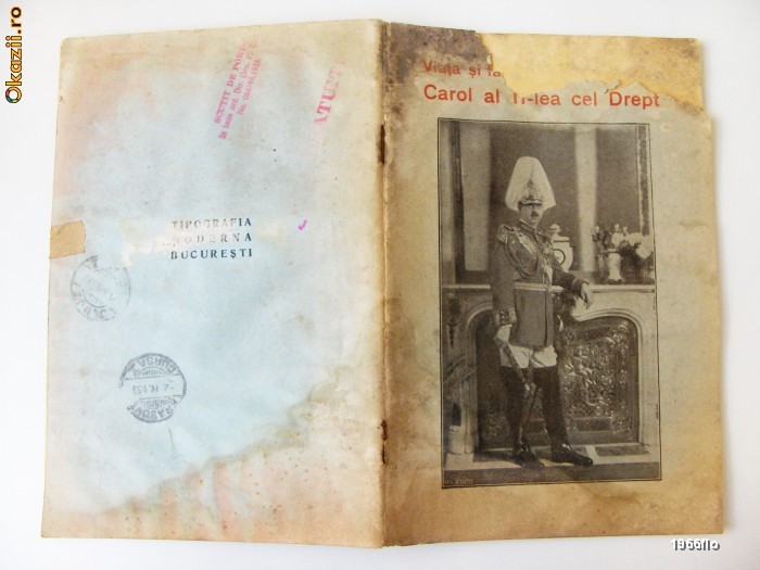 CARTE VIATA SI FAPTELE REGELUI CAROL AL II - LEA CEL DREPT 1931 ** foto mare