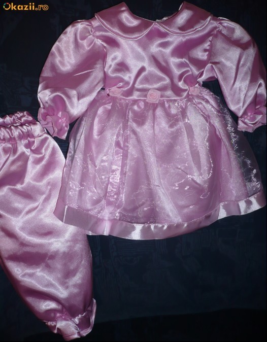 OFERTA!!! ROCHITA BOTEZ GROASA SI PANTALONASI ASORTATI(IDEALA PT BOTEZ IARNA) - 2-4 LUNI foto mare