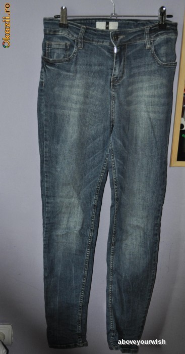 BLUGI SKINNY CU TALIE INALTA RETRO VINTAGE - STRADIVARIUS 38 foto mare