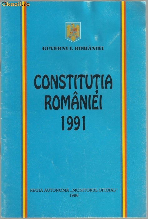 CONSTITUTIA ROMANIEI 1991 foto mare