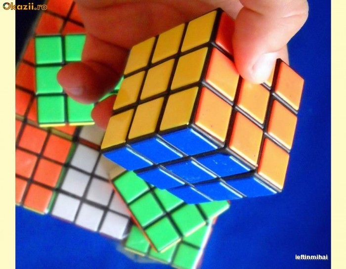 CUB RUBIK CUBUL CULORI 3X3X3 INTELIGENTA JUCARIE PLASTIC foto mare
