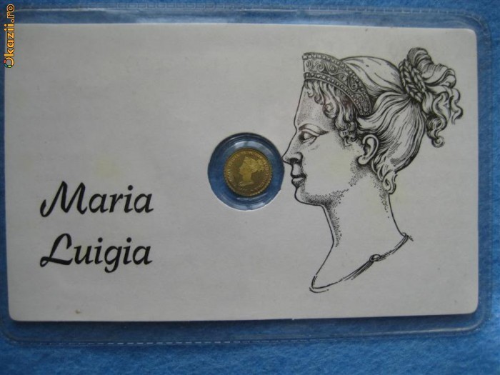 MONEDA AUR CU M. LUIGIA foto mare