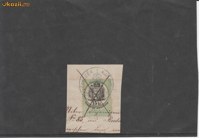 Fragment de scrisoare, timbru fiscal P7 foto mare