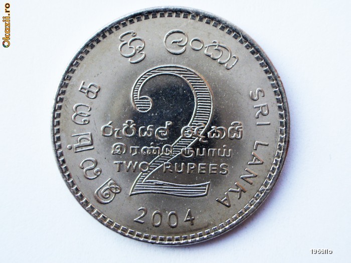 SRI LANKA 2 RUPEES 2004 UNC ** foto mare