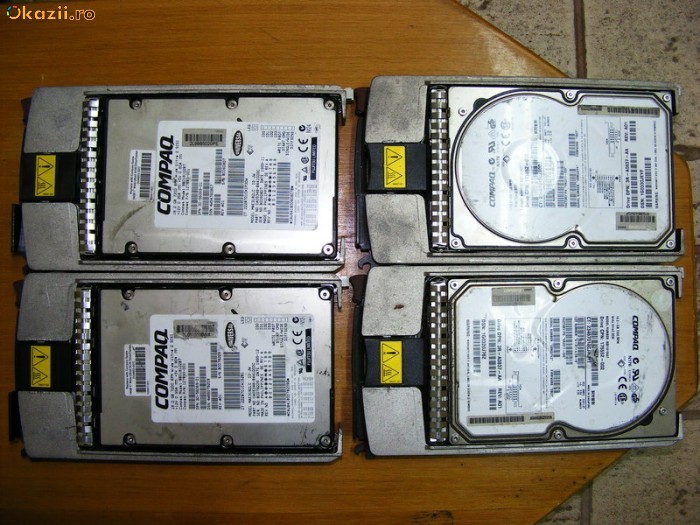 Lot 4 HDD SCSI 18.2 GB + Sertarele Pentru Server foto mare