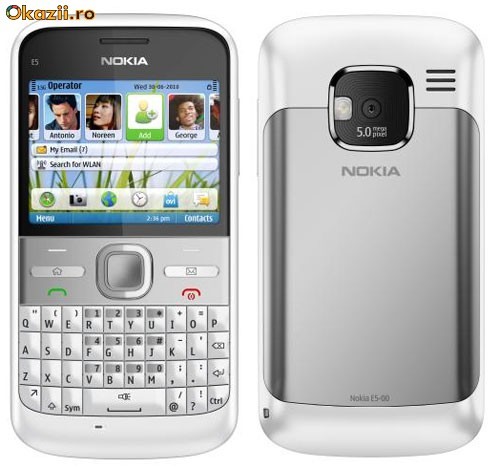 Nokia E5 black-135euro,white-140euro noi sigilate la cutie 24luni garantie,func orice retea!! foto mare