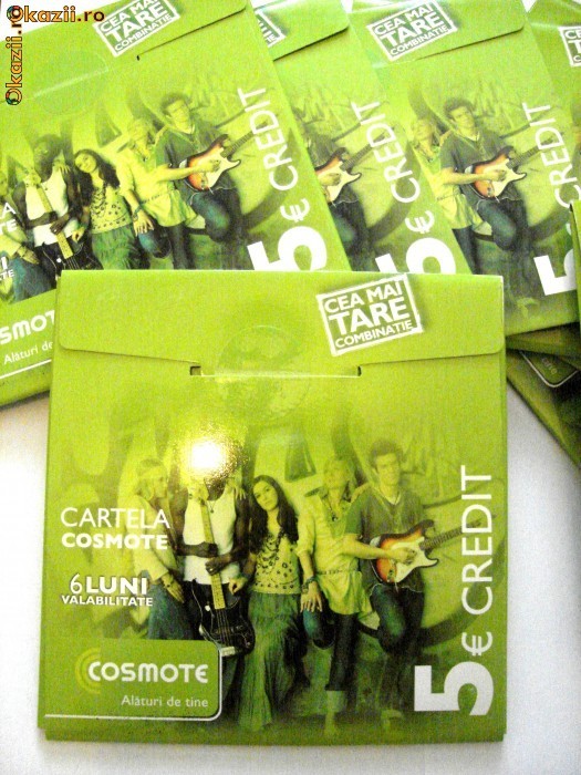CARTELE COSMOTE CU NUMAR SI 5 EURO CREDIT foto mare