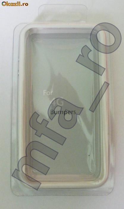 BUMPER PROTECTIE DIN SILICON PT IPHONE 4S  SI 4 foto mare