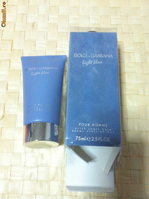 BALSAM DUPA RAS D & G LIGHT BLUE  75 ML    PRET 80 ron foto mare