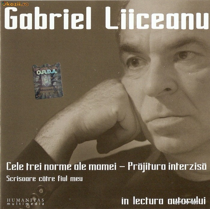 AUDIOBOOK GABRIEL LIICEANU - SCRISOARE CATRE FIUL MEU in lectura autorului ORIGINAL (Transport gratuit la plata in avans) foto mare