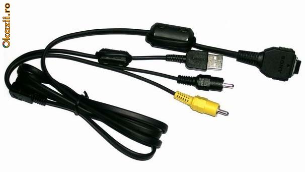 CABLU SONY CYBER-SHOT USB AV Cable for Sony Cyber-Shot CABLU DATE CAMERA FOTO SONY foto mare
