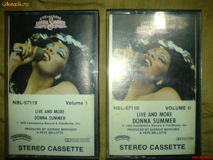 Casete audio originale DONNA SUMMER din anul 1978 foto mare