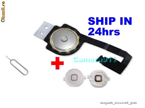 Folie banda contact Buton ok joystick microcontact Meniu Home Flex home Apple iPhone 4 4G 8GB 16GB 32GB NOUA Sigilata foto mare