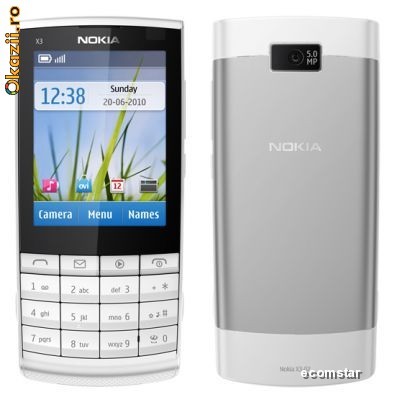 TELEFON NOKIA X3-02 WHITE SILVER foto mare