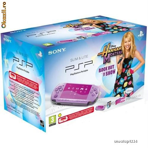 Consola PSP 3004 Lilac Purple + joc Hannah Montana foto mare