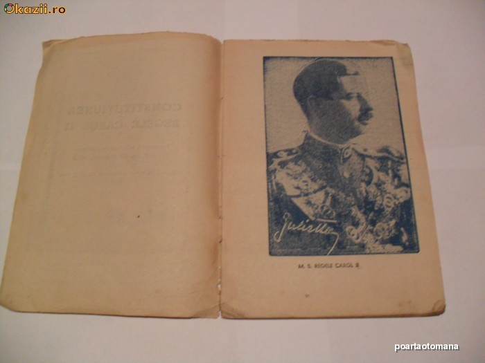 Constitutia /Constititutiunea Regele Carol II /1938 foto mare
