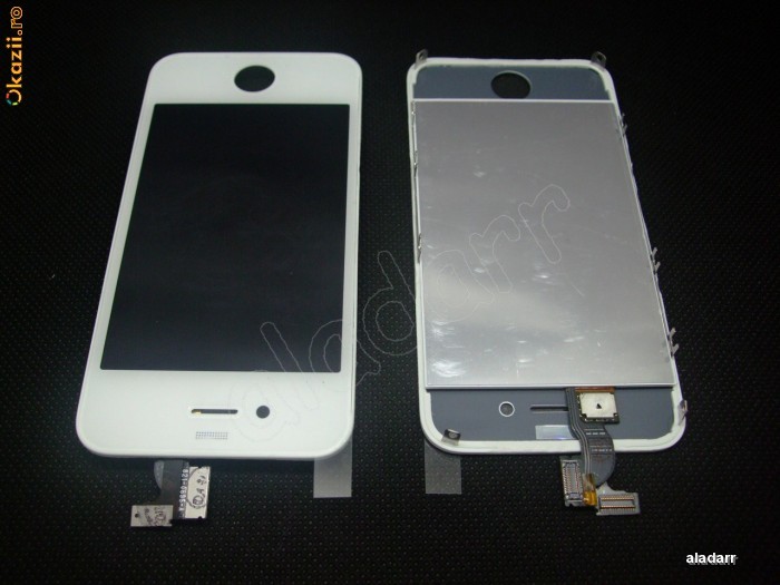 Iphone 4 ALB 100% Original, Ecran LCD + Touchscreen + Rama + Geam, ansamblate, NOI foto mare