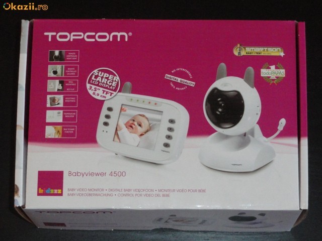 Sistem de supraveghere BABYVIEWER 4500 Topcom Kidzzz SIGILAT foto mare