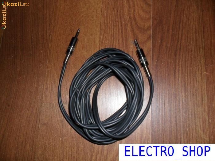 Cablu jack 3,5 la jack 3,5 cu mufe metalice 3 m foto mare