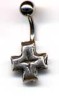 piercing cruce argint