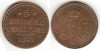AA, Monezi RUSIA, 3 Kopeici 1842, Cupru,  patina