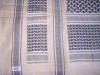 Esarfa Shemagh Arafat Crem-Negru, Alb-Rosu