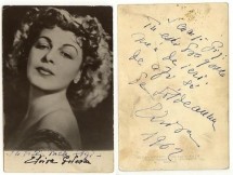 ELVIRA GODEANU,fotografie cu dedicatie,datata ,anul 1962 foto