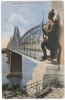 CFL 1917 ROMANIA ilustrata pod Cernavoda cu statuie dorobant
