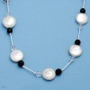 Superb Lantisor cu  36.00ctw Mother of pearls and CZ{Lantisoare}