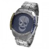 OFERTA UNICA! CEAS Geneva Gents Crystal Silver Tone Bracelet/Blue Dial