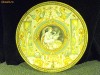 Farfurie ceramica cu "LEDA", mitologie,pictura manuala